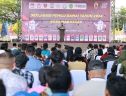 Walikota Makassar, Kapolrestabes dan Forkopimda Deklarasi Pemilu Damai dan Aman di Makassar