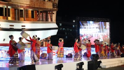 Gala Dinner HUT Makassar Ke 416 Bertabur Budaya, Berlatar Mahakarya Pinisi dan Tongkonan