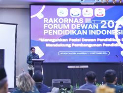 Firman Pagarra Harap Rakornas Forum Dewan Pendidikan Hasilkan Gagasan Untuk Kemajuan Pendidikan